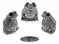 Sterling Silver Frog Cruet Set 1973
